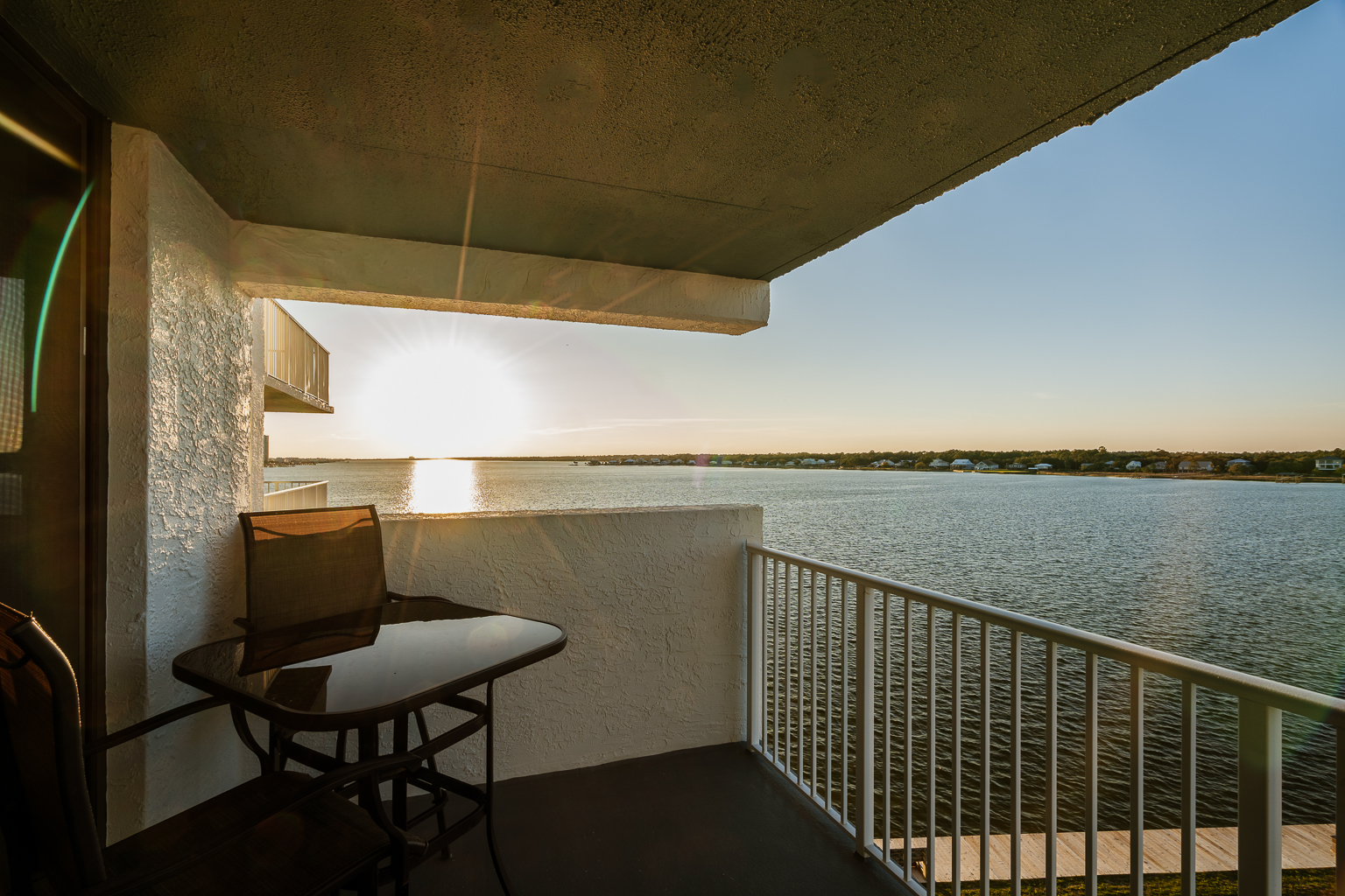 Compass Point 405 Sunset Balcony View